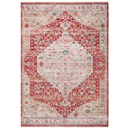 Safavieh 4 x 6 ft. Kenitra 600 Power Loomed Rectangle Area Rug Red & Beige KRA661R-4